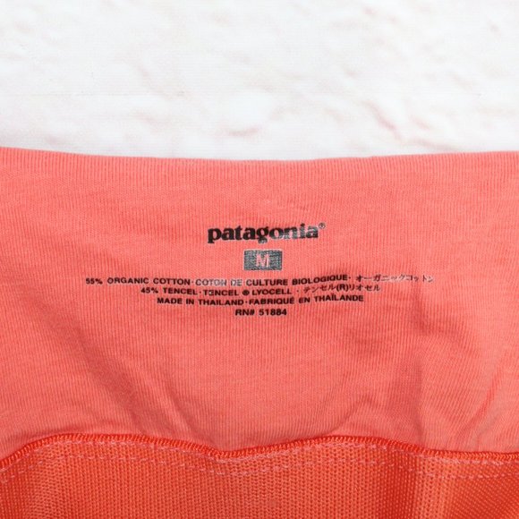 Patagonia Orange Organic Cotton Border Floral Kamala Tank Midi Dress Size M - Picture 8 of 9